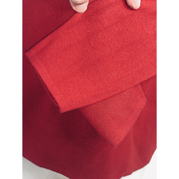 Medium Mercer Street Studio Red Tight Knit Sweater Pullover Long Sleeve Womens - Picture 4 of 13